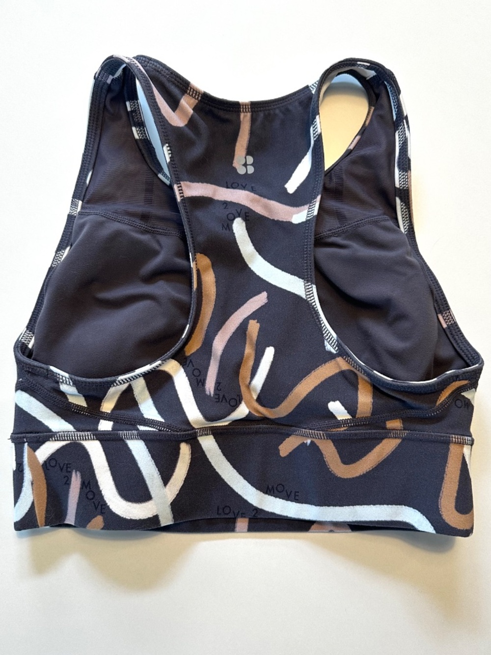 Sweaty Betty Love 2 Move Printed Racerback Sports Bra Small - Picture 3 of 5